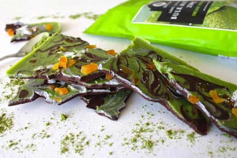 Matcha Halloween Bark from Sweetly Raw